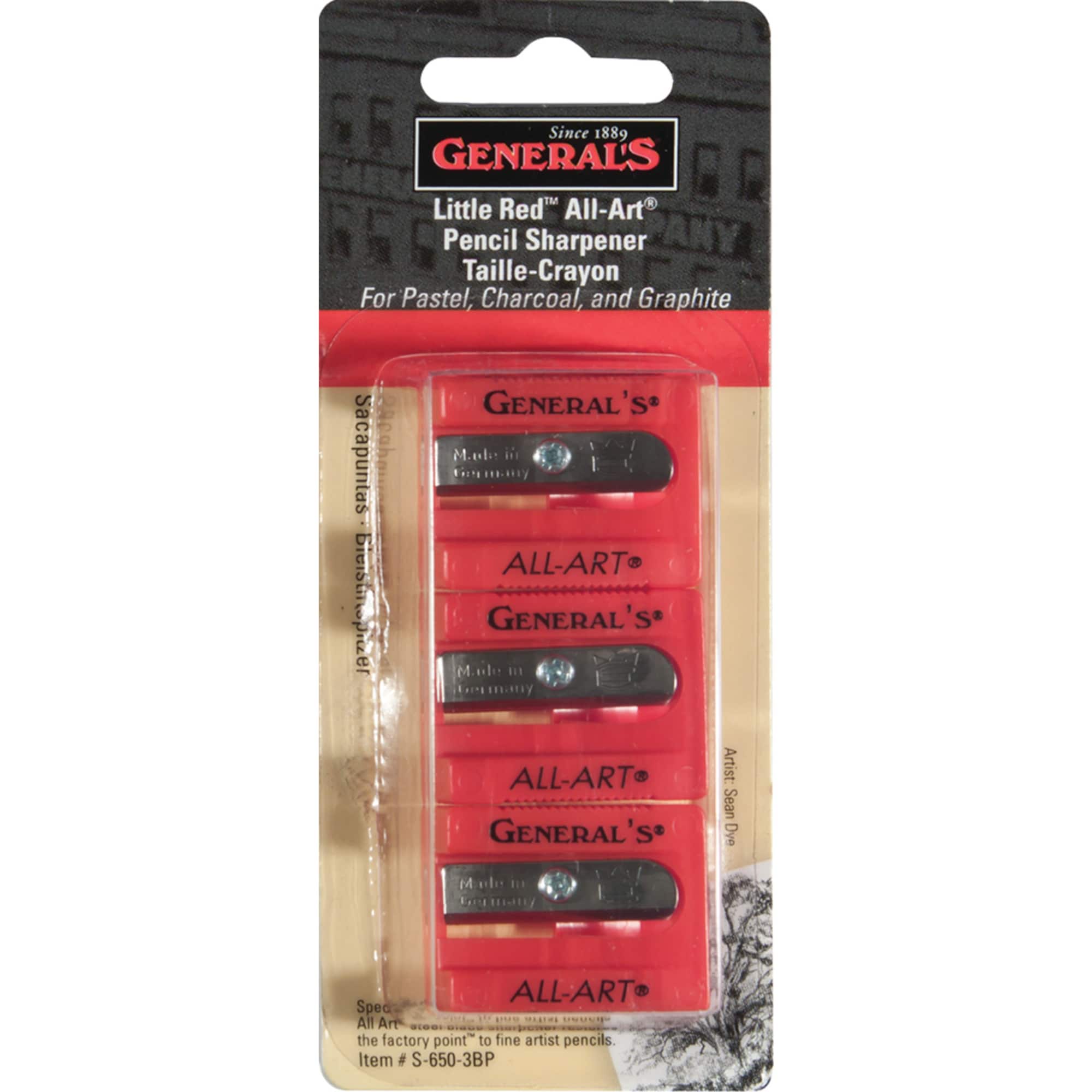 General's® Little Red™ All Art Sharpener, 3ct.